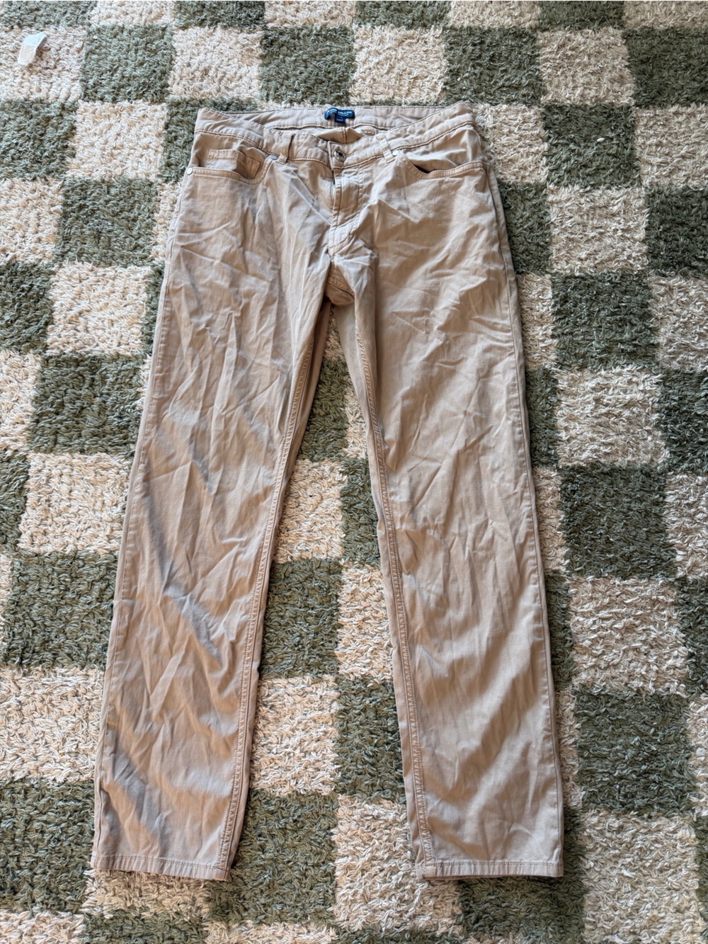Men's Casual Straight-Leg Pants in Light Tan